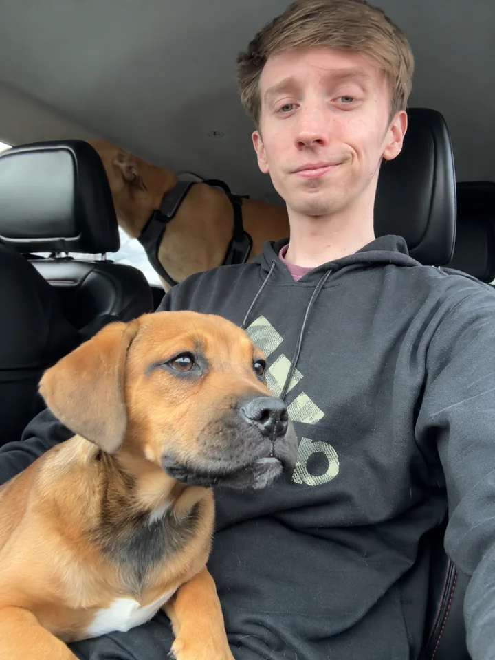 Danny Barton with his dogs